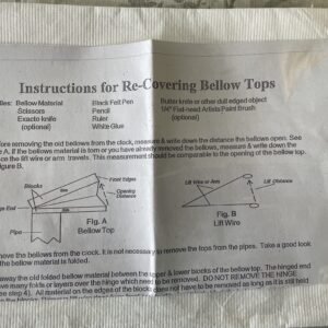 Premium Quality Replacement Paper for Cuckoo Clock Bellow Tops, CCBTP