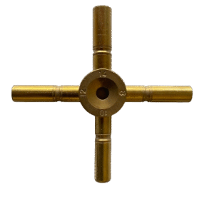 EVEN Universal Clock Winding Keys Four-Pronged Brass (8-14)