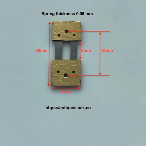 German-Made Antique Mantel Clock Suspension Spring – NOS, Type-C - Image 2