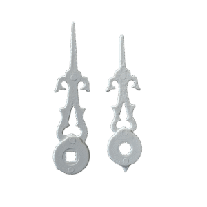 White Plastic Cuckoo Clock Hands – For Regula Movements – 6 Sizes – Square Hole