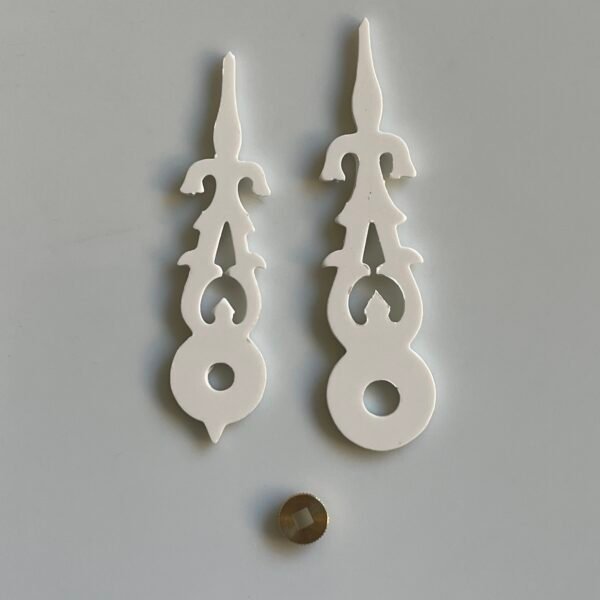 White Cuckoo Clock Hands – 8 Sizes – Round Hole with 2.5mm Bushing – For Regula Movements - Image 7