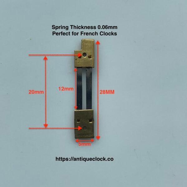 German-Made Antique Mantel Clock Suspension Spring-For French Clocks, Type-F - Image 2