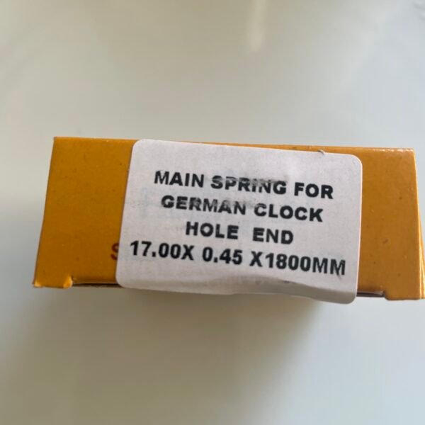 Mainspring for German & English Clocks – Hole End (17.00 mm x 0.45 mm x 1800 mm) - Image 3