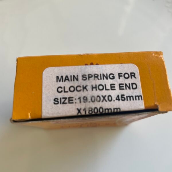 Mainspring for German & English Clocks – Hole End (19.00 mm x 0.45 mm x 1800 mm) - Image 3