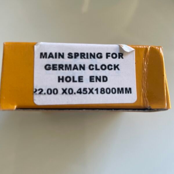 Mainspring for German & English Clocks – Hole End (22.00 mm x 0.45 mm x 2000 mm) - Image 2