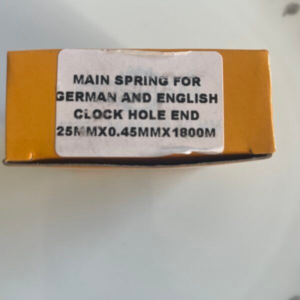 Mainspring for German & English Clocks – Hole End (25.00 mm x 0.45 mm x 1800 mm) - Image 2