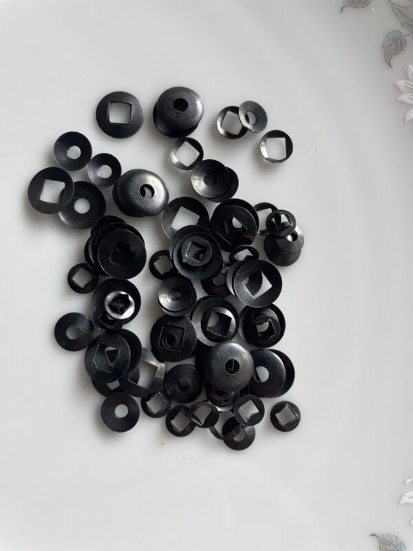 Black Washers with Round and Square Holes, W-4 - Image 2
