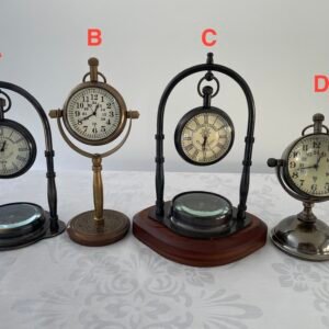 Maritime Compass Antique Style Victoria Desk/Table Clocks, Four Styles