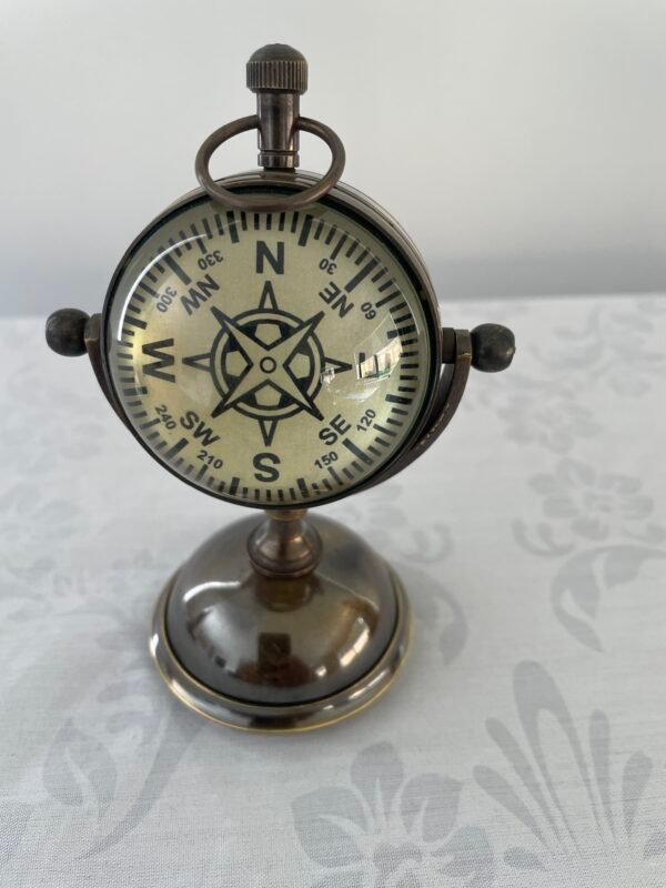 Maritime Compass Antique Style Victoria Desk/Table Clock, Style-D - Image 4