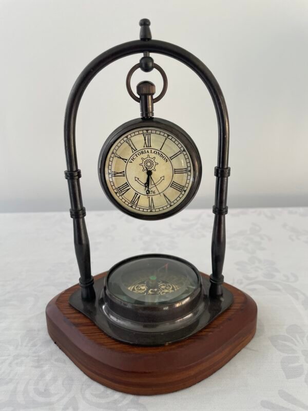 Maritime Compass Antique Style Victoria Desk/Table Clocks, Four Styles - Image 4