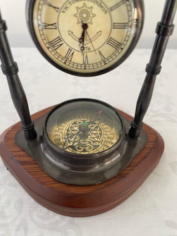 Maritime Compass Antique Style Victoria Desk/Table Clocks, Four Styles - Image 3