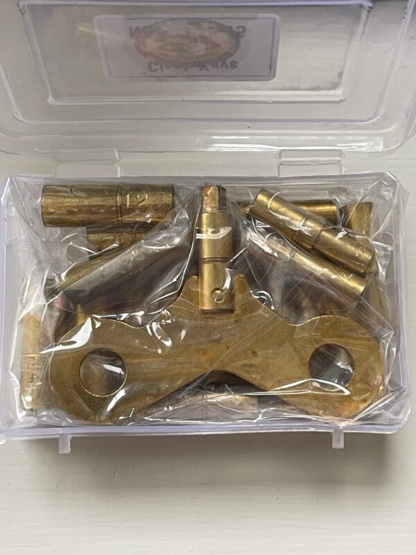 SET of Universal Brass 18 Piece Clock Winding Key Set , 000-15, KS - Image 3