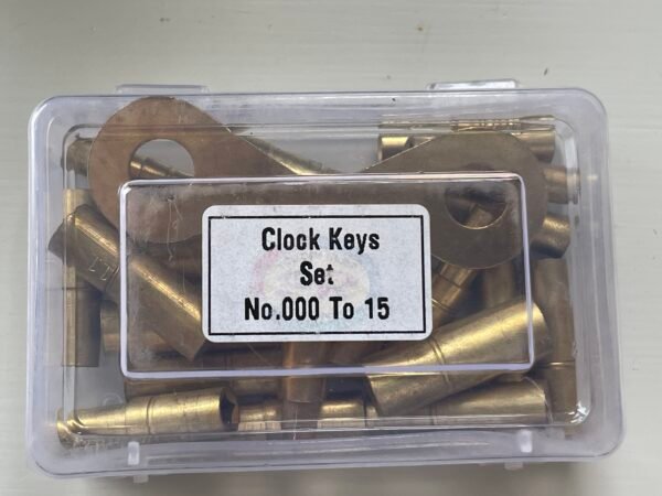 SET of Universal Brass 18 Piece Clock Winding Key Set , 000-15, KS - Image 2