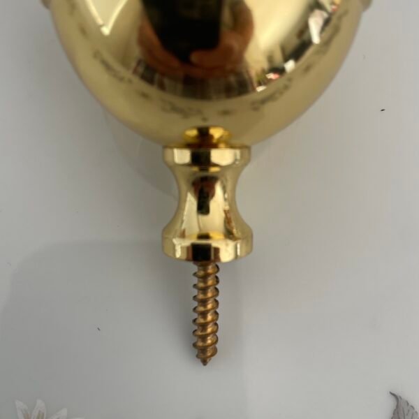 Brass Ball Tower Spire Finial For Long Case Clocks – 4-1/2" - Image 4
