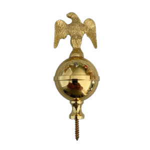 Brass Ball Eagle Spire Finial – 4-1/2" for Grandfather & Grandmother Clocks