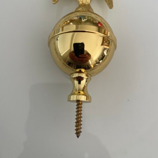 Brass Ball Tower Spire Finial For Long Case Clocks – 4-1/2" - Image 3