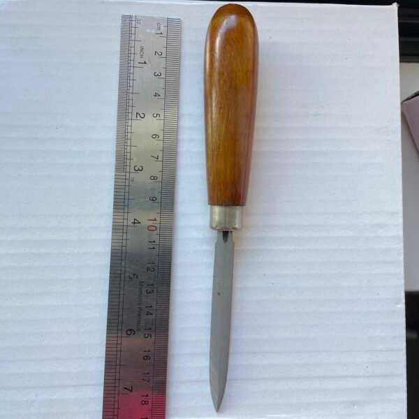 Solid Scraper with Wooden Handle – 11cm Handle, 9cm Blade – Precision Tool for Clockmakers - Image 2