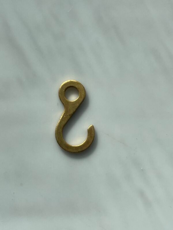 Long Case Brass Chain End Hook – 27mm Long - Image 2