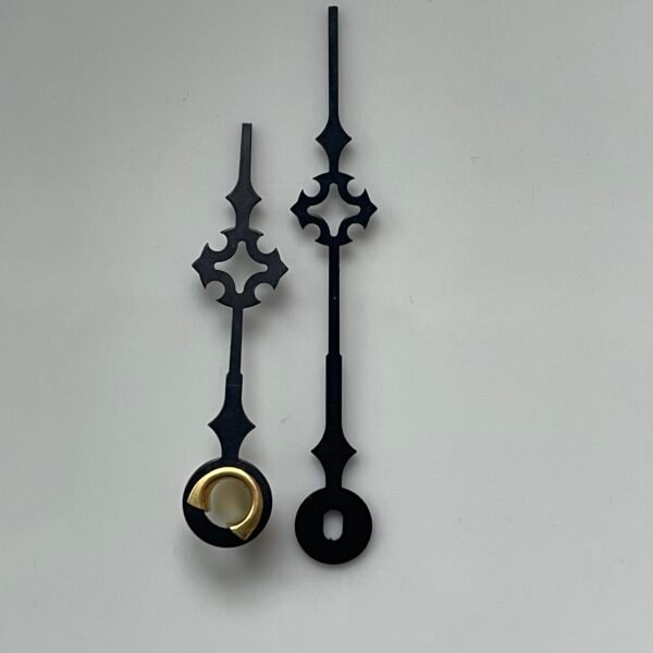 American Replacement Clock Hands – Spade Style – 68mm & 56mm Minute Hand with Oblong Hole - Image 2