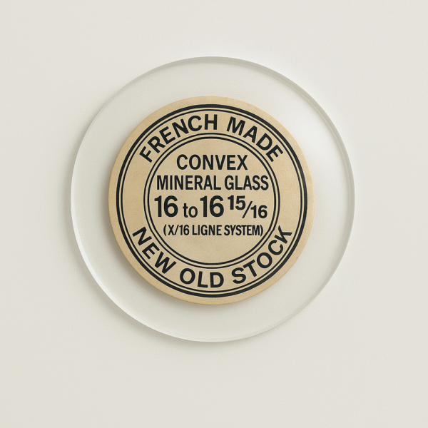 Vintage French-Made Convex Mineral Glass for Hunter Pocket Watches Size Range: 16 to 16-15/16 - Image 2