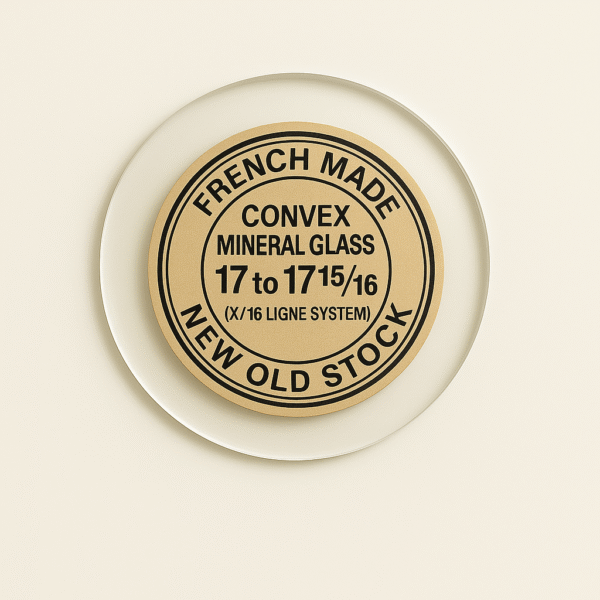 Vintage French-Made Convex Mineral Glass for Hunter Pocket Watches Size Range: 17 to 17-15/16 - Image 2
