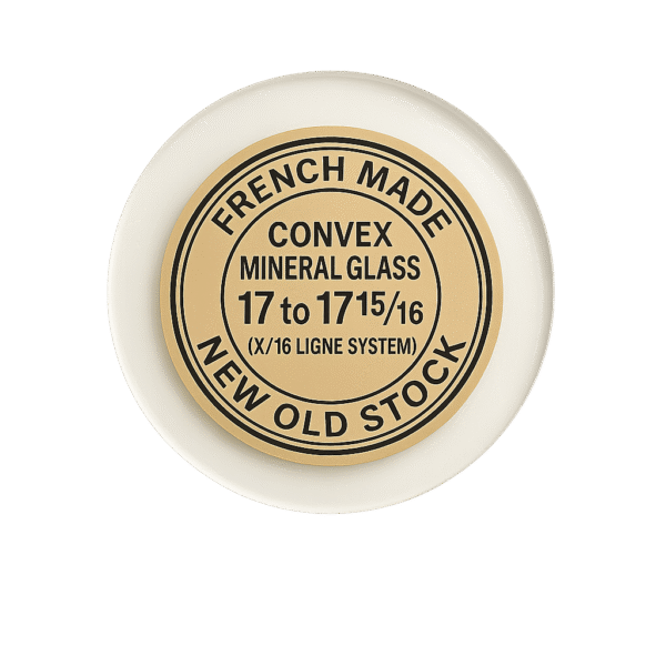 Vintage French-Made Convex Mineral Glass for Hunter Pocket Watches Size Range: 17 to 17-15/16