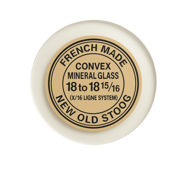 Vintage French-Made Convex Mineral Glass for Hunter Pocket Watches Size Range: 18 to 18-15/16