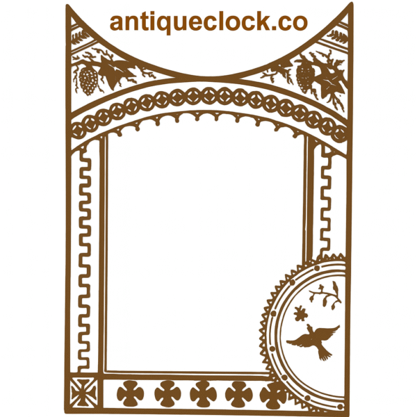 Door Decal with Bird – Gold or Silver Rub-Off Transfer for Kitchen Clock Glass
