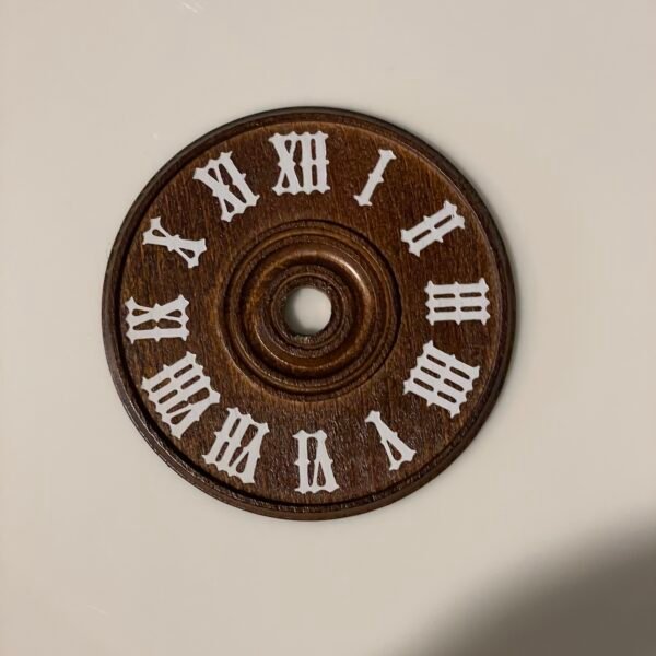 German Made Wooden Cuckoo Clock Dial – White Painted Numbers – 6 Size Options - Image 2