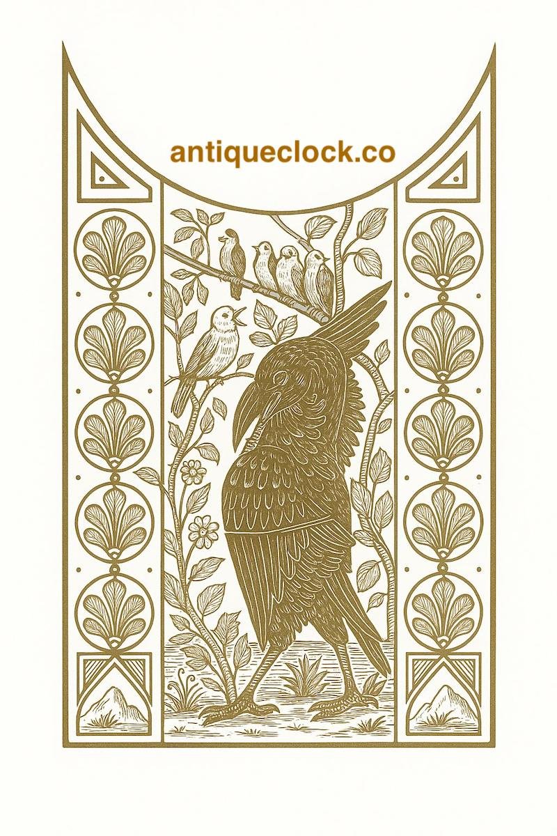 Door Decal Rub-Off Transfer for Kitchen Clock Glass, Gold or Silver