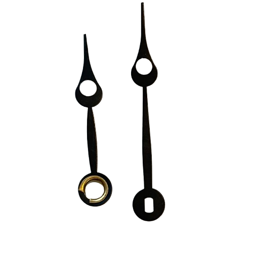 Classic Black Moon Style Clock Hands – Designed for American Mechanical Clocks, Oblong and Square