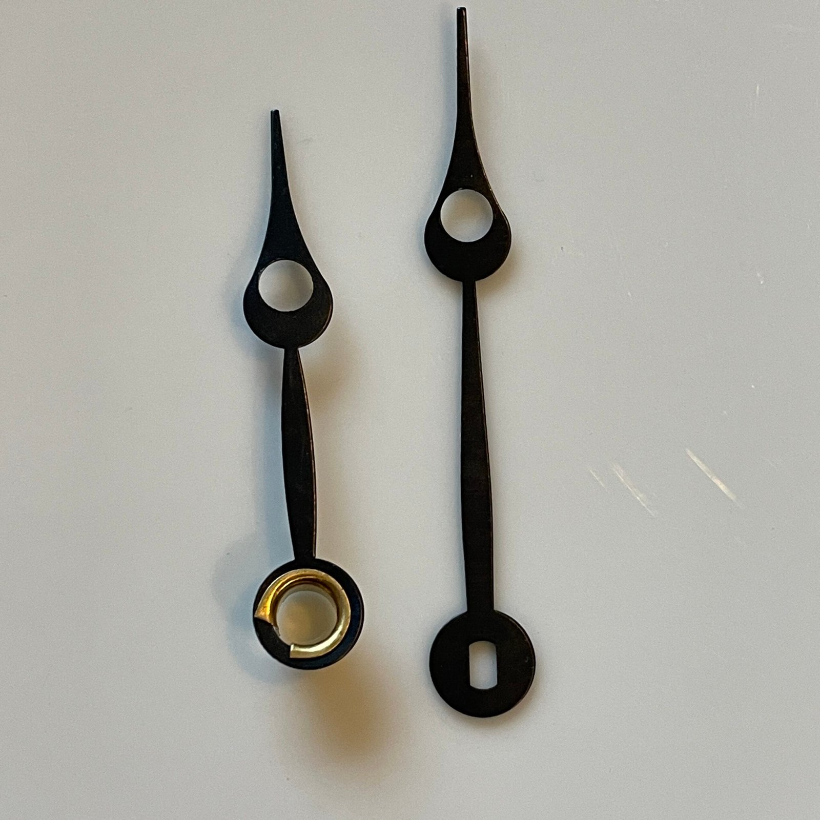 Classic Black Moon Style Clock Hands – Designed for American Mechanical Clocks, Oblong and Square - Image 3