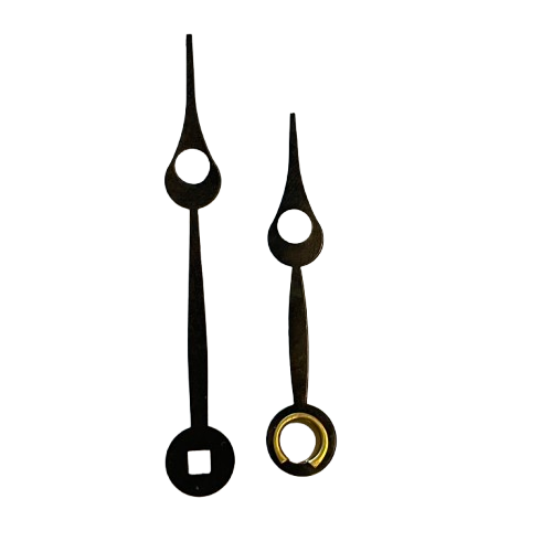 Classic Black Moon Style Clock Hands – Designed for American Mechanical Clocks, Oblong and Square - Image 4