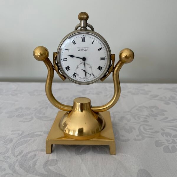 Brass TWO Arms Hunter Case Pocket Watch Display Stand - Image 2