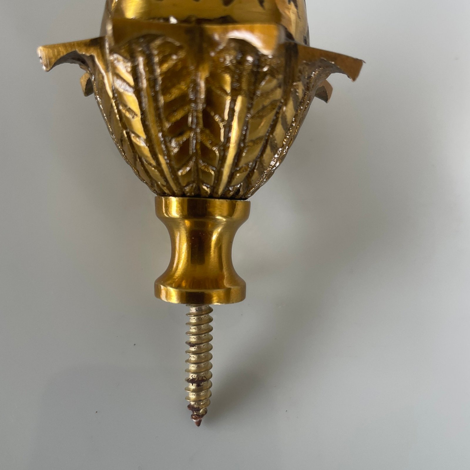 Large Brass Acorn Ball Spire Finial – Grandfather Clock (83mm High, Solid Brass) - Image 4