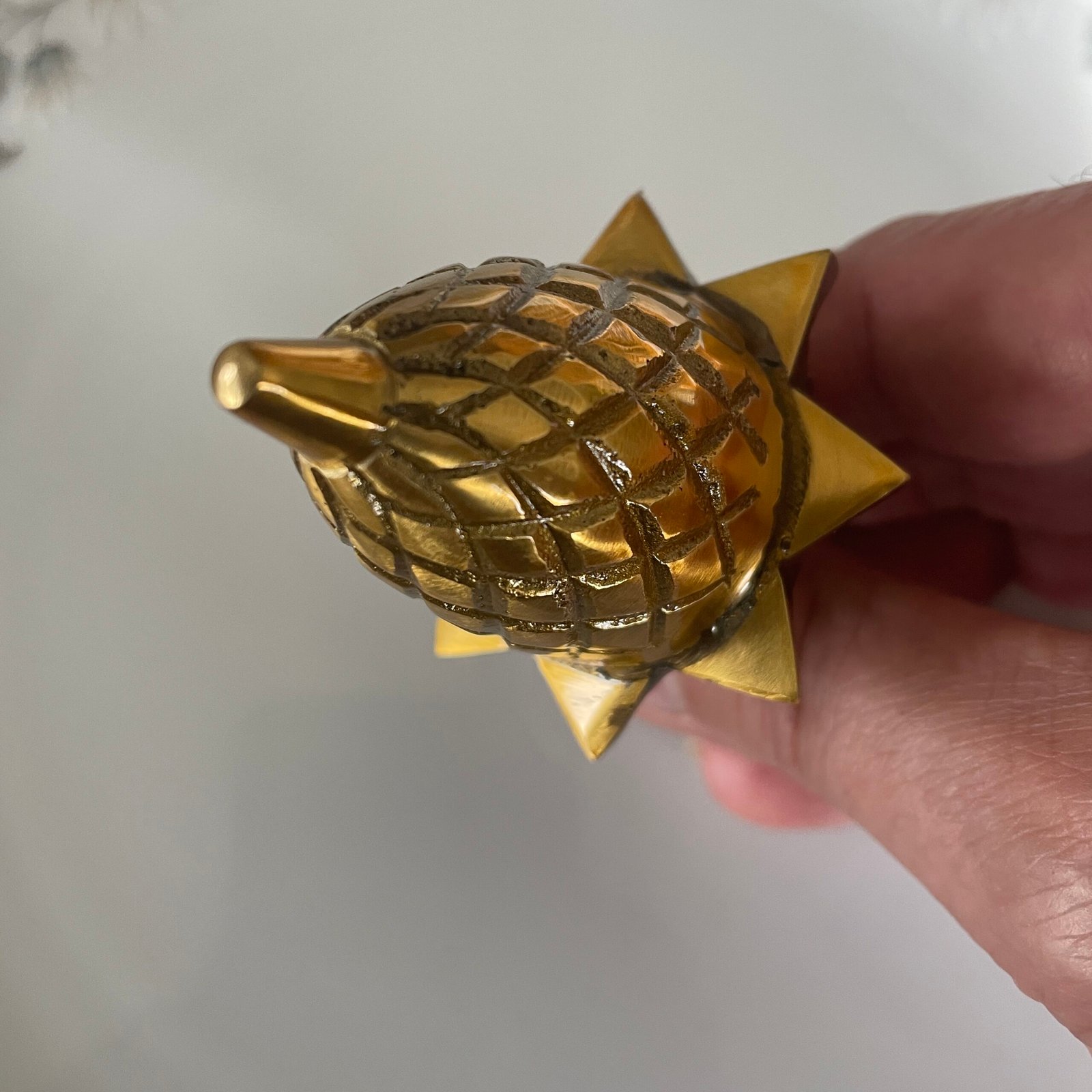 Large Brass Acorn Ball Spire Finial – Grandfather Clock (83mm High, Solid Brass) - Image 3