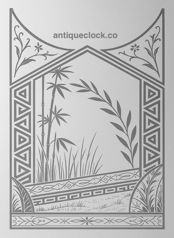 Door Decal Rub-Off Transfer for Kitchen Clock Glass, Gold or Silver