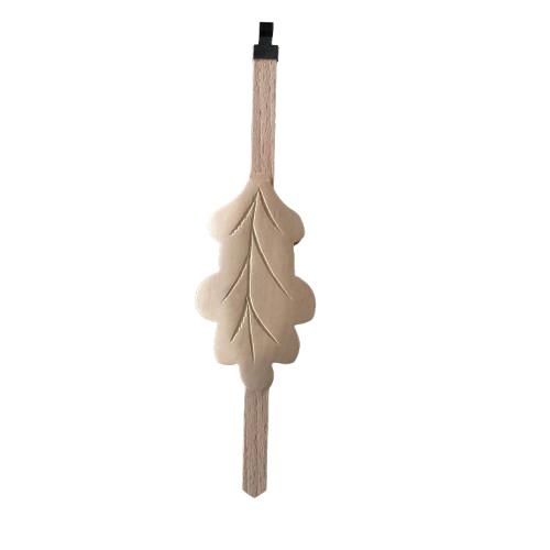 Unfinished Oak Leaf Cuckoo Clock Pendulum 8″ Stick | Chalet size 2" X 3-1/2"