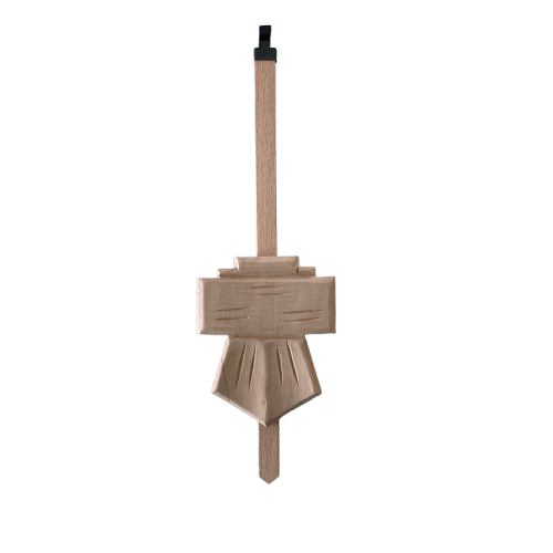 Unfinished Large Chalet Cuckoo Clock Pendulum 8-3/8″ Stick | Chalet size 2-11/16" X 3"