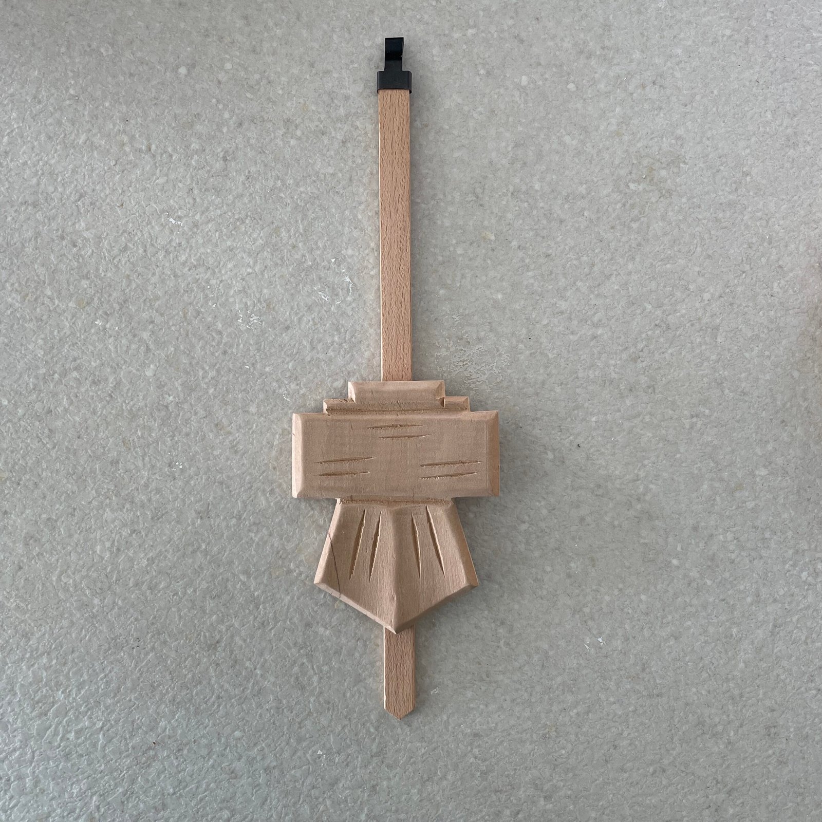 Unfinished Large Chalet Cuckoo Clock Pendulum 8-3/8″ Stick | Chalet size 2-11/16" X 3" - Image 2