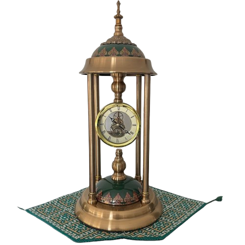 Vintage-Style Skeletal Table Clock – Quiet Quartz, Decorative Retro Design