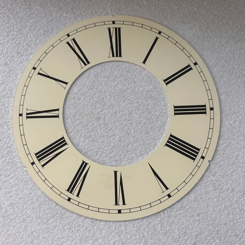 Metal Clock Rings Silver Clock Dial Chapter Ring – 8″ Metal – Black Roman Numerals, New ...