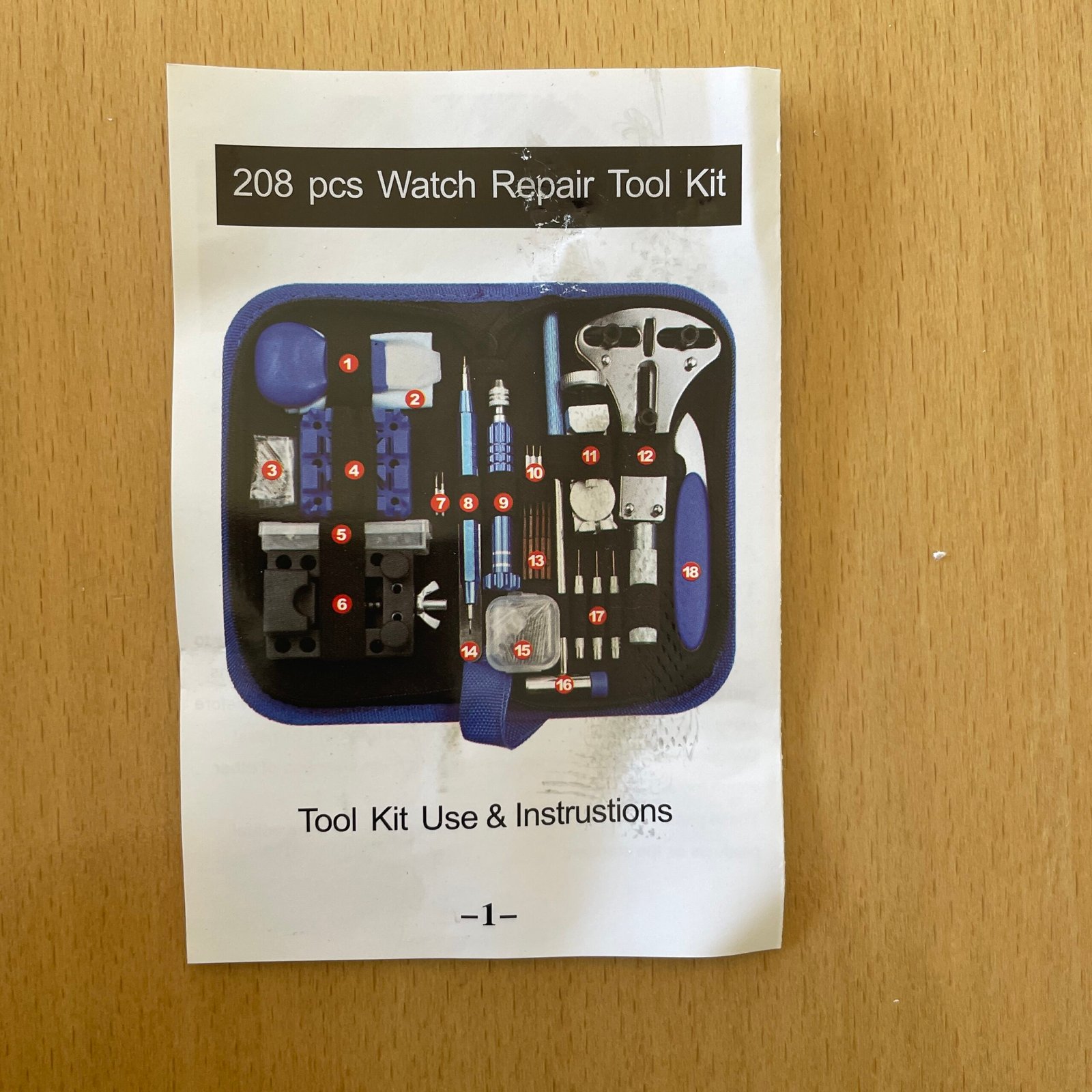 208-Piece Professional Watch Repair Tool Set – High-Quality Kit for Battery Replacement, Strap Adjustment & Case Opening - Image 3