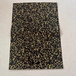 Cuckoo Bellows Cover Sticker Paper – A4 Marble Yellow & Black