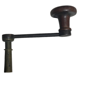 Antique 19th Century Grandfather Clock Crank Key No. 11 – 5mm Square with Walnut Handle