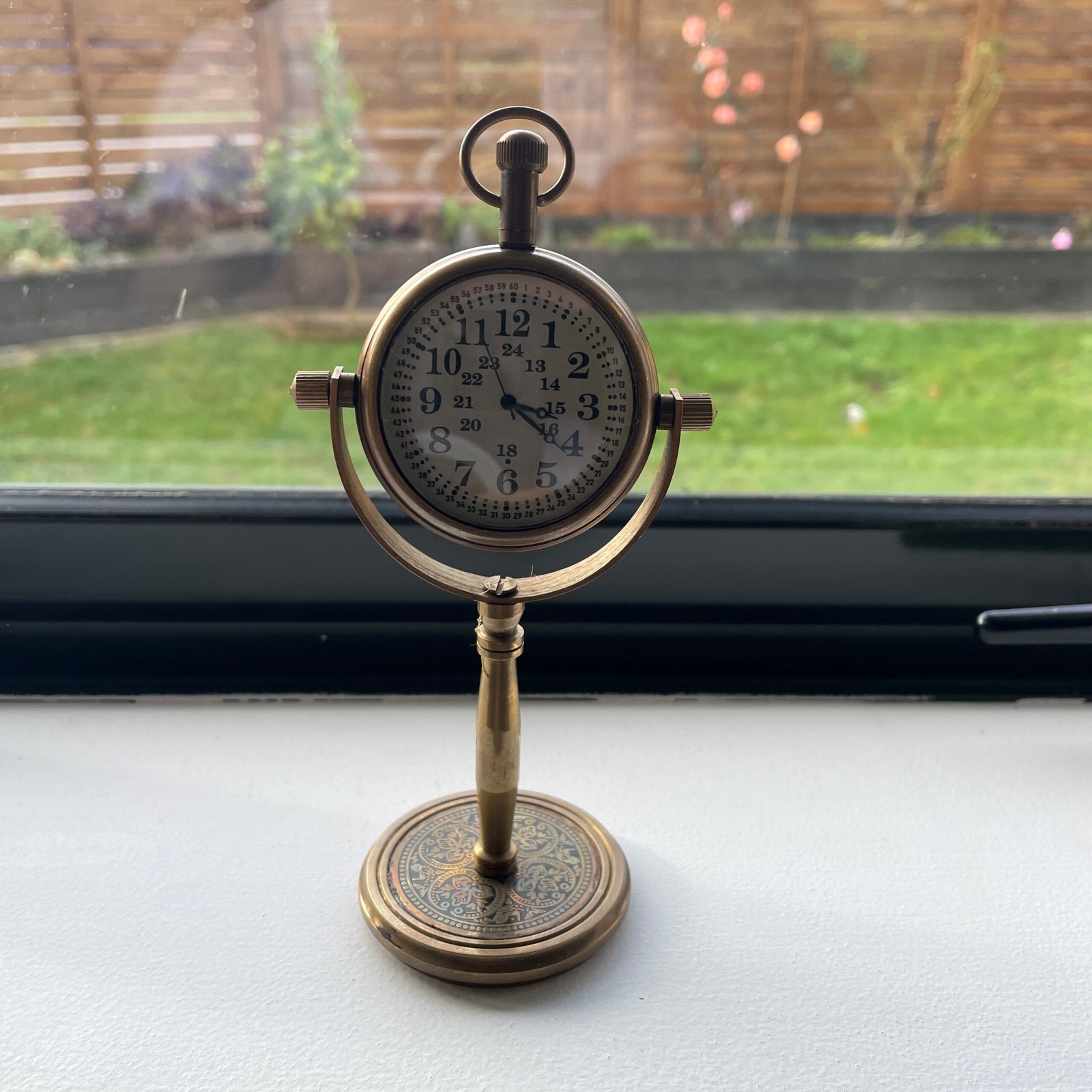 Maritime Compass Antique Style Victoria Desk/Table Clock, Style-B - Image 2