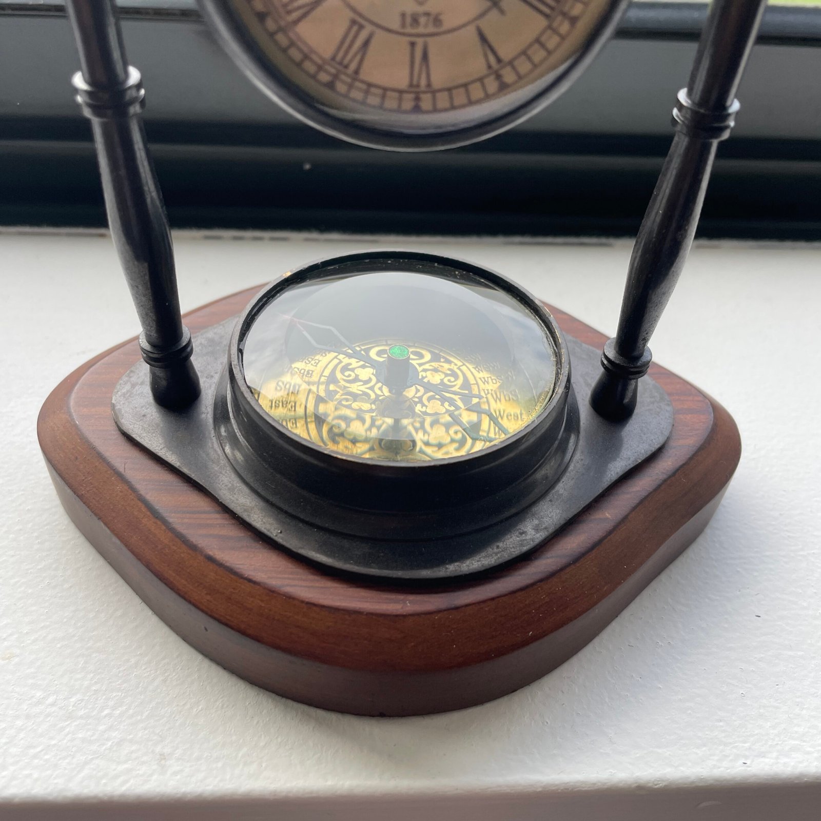 Maritime Compass Antique Style Victoria Desk/Table Clock, Style-C - Image 3