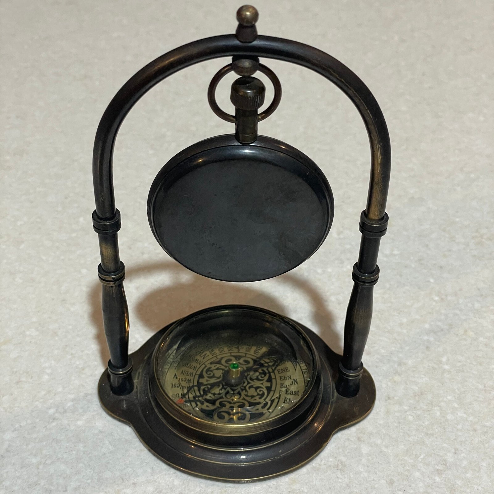 Maritime Compass Antique Style Victoria Desk/Table Clock, Style-A - Image 4