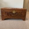 Vintage Carved Camphor Wood Blanket Chest – 79cm