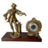 Vintage Italian mantel clock with gilt violinist figure and German mechanical movement